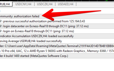 MQL 5 Community Authorization failed on Meta Trader